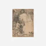 Rembrandt Harmensz van Rijn, The Raising of Lazarus (small plate), 1642, etching with drypoint on laid paper