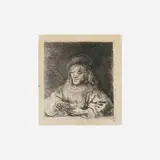 Rembrandt Harmensz van Rijn, The Cardplayer, 1641, etching on laid paper