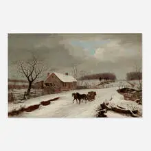 Thomas Birch, Winter in the Country, 1832, oil on canvas
