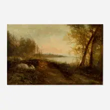 Saranac Lake by Homer Dodge Martin, 1876, oil on canvas, sold Dec 2025