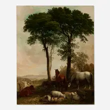 Asher Brown Durand, Farmyard, Summer, c. 1850, oil on canvas