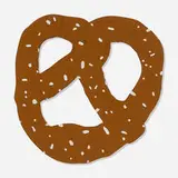 Claes Oldenburg, N.Y.C. Pretzel, 1994, screenprint in colors on cardboard