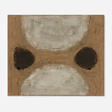 #4 by Hanna Eshel, 1966, oil on burlap, sold Jul 2026