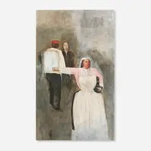 Axel Geis, Frau mit ausegestrecktem, 2007, oil on canvas
