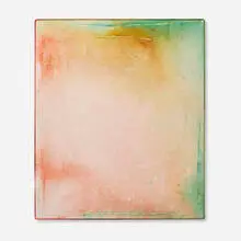 Sam Falls, Untitled (Topanga Rain/Rope 4), 2013, rope and fabric dye on canvas mounted to aluminum