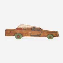 Chris Johanson, Untitled (Car), c. 2001, painted plywood, glue and nails