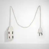 Al Freeman, Soft Extension Cord (White), 2018, pleather and polyester