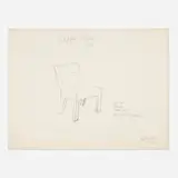 Robert Morris, Copper Chair, 1972, graphite on paper