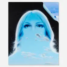 False Blue Sky - Another Sea by Hideo Mori, 1973, acrylic and airbrush on canvas, sold May 2026