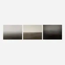 Hiroshi Sugimoto, Three works from the Time Exposed portfolio, offset lithograph on Mitsubishi Real Art Both Sides and mounted to Peach Kent