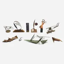 Eldon Danhausen, Collection of artist's maquettes, copper, steel, acrylic, wood, plaster and gelatin silver print