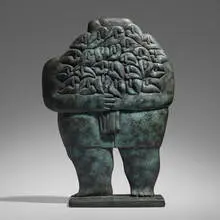 Kobe, Flower Girl (Bloemenmeisje), patinated bronze