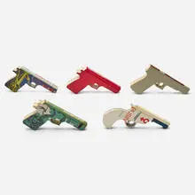 Robert The, Five works (from the Book Guns series), carved book