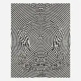 Julian Hoeber, Blank Rorschach, 2008, acrylic varnish, acrylic, Sumi ink and graphite on paper