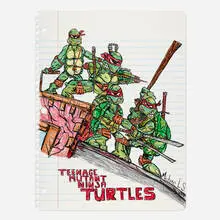 Michael Scoggins, TeenAge Mutant Ninja Turtles, 2010, crayon, graphite and Prismacolor colored pencil on paper