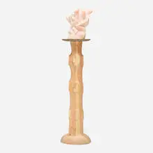 Saint Clair Cemin, Friends of Faust, 2016, pink alabaster, wood, bronze