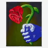 Carter Flachbarth, AFLW(1), 2020, acrylic and pastel on canvas