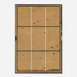 Zak Prekop, Collage with Grid, 2012, oil, acrylic and paper bag on canvas