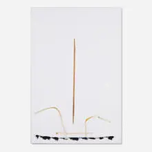 Richard Aldrich, Untitled (Anthropomorphic Collage), 2008, wood, tape, and faux fur on canvas