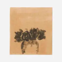 Robert Kulicke, Black Flowers in a Vase, 1964, watercolor on paper