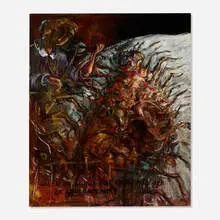 Yosl Bergner, Metamorphosis, 1987, oil on canvas