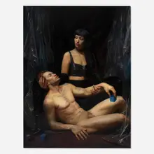 Steven Assael, Mr. Jackson and Mistress Tara, 1998, oil on canvas