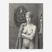 Kent Bellows, Shelly's Angel, 1994, graphite on paper