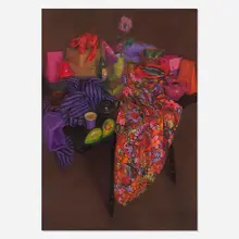 Janet Monafo, Black Table Still Life, 1991, pastel on paper