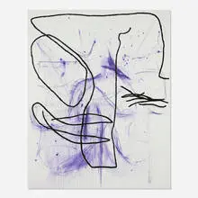 Jana Schröder, Spontacts GO 7, 2017, copying pencil and oil on canvas