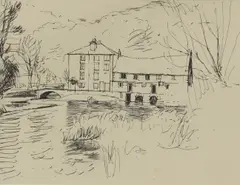 Untitled by John Aldridge, Great Bardfield pen and ink 19 x 24.5cm Provenance: From the artist's studio and estate, sold Apr 2024