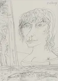 John Bellany, Untitled, pencil 39.5 x 27.5cm Exhibited: Fry Art Gallery