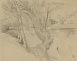 John Aldridge, Untitled, Cattle grazing pencil 20.5 x 25.5cm Provenance: From the artist's studio and estate