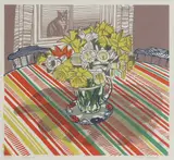 Richard Bawden, Untitled, 'Daffodils' linocut in colours