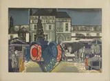 Edward Bawden, Untitled, 1962 linocut in colours sheet 58 x 79cm Provenance: With the Zwemmer Gallery.