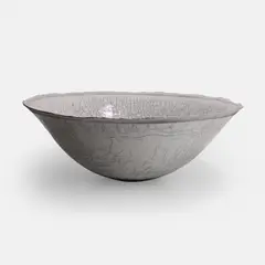 David Roberts, Large bowl, covered in white crackle glaze