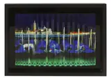 Lirone, 'Venice at Night', in a black-lacquered aluminium frame