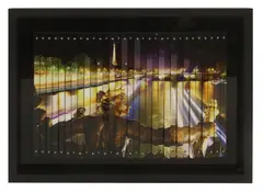 Lirone, 'Paris at Night', in a black-lacquered aluminium frame