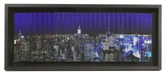 Lirone, 'New York at Night', in a black-lacquered aluminium frame