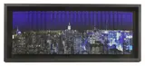 Lirone, 'New York at Night', in a black-lacquered aluminium frame