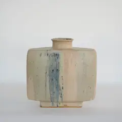 Pierre Culot, Grand vase cruciforme, A large cross-shaped vase in glazed stoneware by Pierre Culot circa 1979 with the artist's seal