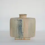 Pierre Culot, Grand vase cruciforme, A large cross-shaped vase in glazed stoneware by Pierre Culot circa 1979 with the artist's seal