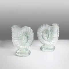 Ercole Barovier, Paire de vases Nautilus