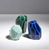 Kristin McKirdy, Ensemble de trois sculptures Roches, A set of three 'Roches' sculptures in glazed Sèvres porcelain by Kristin McKirdy and edited by the Manufacture nationale de Sèvres in 2012