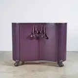 Cabinet Habana by Elisabeth Garouste & Mattia Bonetti, Cuir, bois peint, bronze patiné et tissu, sold Apr 2026