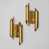Gianni Celada, Appliques de la série Carciofo, A pair of sconces in patinated steel from the 'Carciofo' series designed by Gianni Celada circa 1970