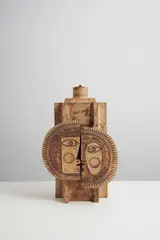 Pied de lampe de table Soleil by Roger Capron & Jean Derval, A 'Soleil' table lamp stand in stoneware by Roger Capron and Jean Derval circa 1970 with the artist's seal, sold Nov 2025