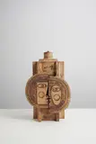 Roger Capron & Jean Derval, Pied de lampe de table Soleil, A 'Soleil' table lamp stand in stoneware by Roger Capron and Jean Derval circa 1970 with the artist's seal