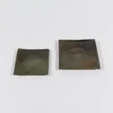 Pierre Culot, Deux assiettes dites japonaises, Two plates called 'japonaises' in partially glazed stoneware by Pierre Culot circa 1985 with the artist's seals