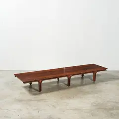 Table basse by Gianfranco Frattini, A low table in Brazilian rosewood designed by Gianfranco Frattini and edited by Bernini circa 1960, sold Nov 2025