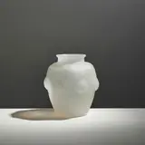 Vase Domrémy, dit Chardons by René Lalique, A signed 'Domrémy' vase, also called 'Chardons' in mold-blown glass designed by René Lalique in 1926, sold Nov 2025